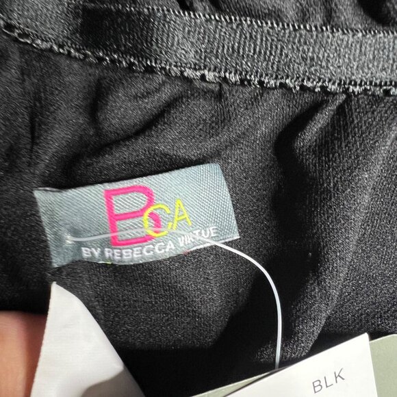 NWT BECCA by Rebecca Virtue Black Caged One Piece Swimsuit Criss-Cross L - Picture 5 of 9